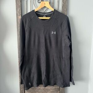 Under Armour Men's Black Long Sleeve Waffle Tee